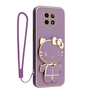 کاور گاردتک آساک مدل Kitty Strap مناسب برای گوشی موبایل ریلمی 12 5G به همراه بندآویز