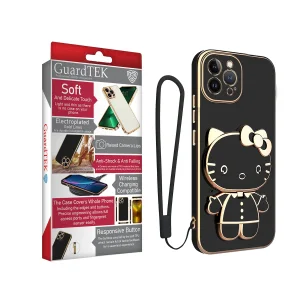 کاور گاردتک اساک مدل Kitty Strap مناسب برای گوشی موبایل اپل iPhone 12 Pro به همراه بندآویز