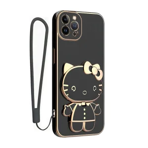 کاور گاردتک اساک مدل Kitty Strap مناسب برای گوشی موبایل اپل iPhone 12 Pro به همراه بندآویز