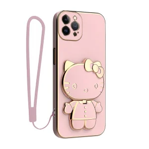 کاور گاردتک اساک مدل Kitty Strap مناسب برای گوشی موبایل اپل iPhone 12 Pro به همراه بندآویز