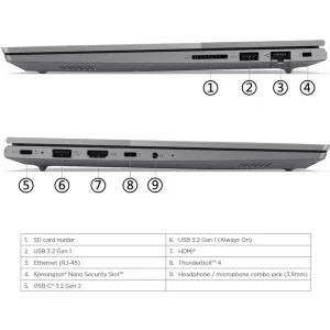 لپ تاپ 16 اینچی لنوو مدل ThinkBook 16 G6 IRL-i3 1315U-16GB DDR5 5200MHz-1TB SSD-IPS-Backlit-Fingerprint - کاستوم شده