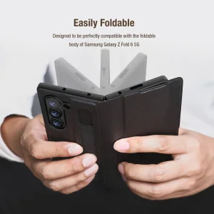 کاور نیلکین مدل Aoge Leather مناسب برای گوشی موبایل سامسونگ Galaxy Z Fold 7