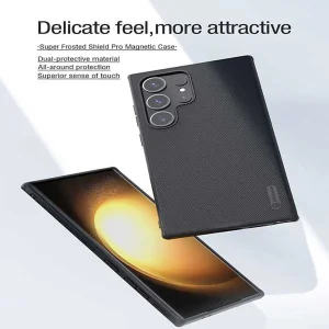 کاور نیلکین مدل Super Frosted Shield Pro Magnetic مناسب برای گوشی موبایل سامسونگ  Galaxy S24 Ultra