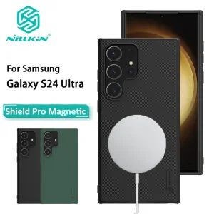 کاور نیلکین مدل Super Frosted Shield Pro Magnetic  مناسب برای گوشی موبایل سامسونگ Galaxy S24 Ultra
