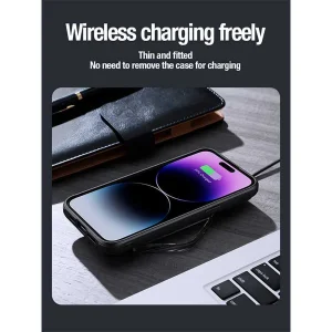 کاور نیلکین مدل Camshield Prop Leather مناسب برای گوشی موبایل اپل iPhone 15 Pro Max