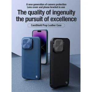 کاور نیلکین مدل Camshield Prop Leather مناسب برای گوشی موبایل اپل iPhone 15 Pro Max