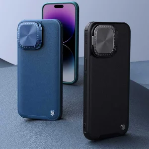 کاور نیلکین مدل Camshield Prop Leather مناسب برای گوشی موبایل اپل iPhone 15 Pro Max