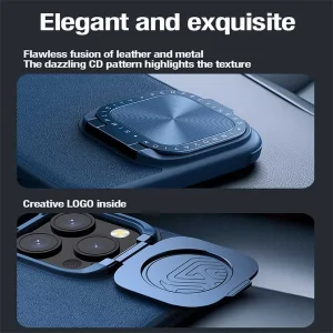 کاور نیلکین مدل Camshield Prop Leather مناسب برای گوشی موبایل اپل iPhone 15 Pro Max