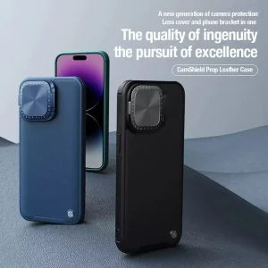 کاور نیلکین مدل Camshield Prop Leather مناسب برای گوشی موبایل اپل iPhone 15 Pro Max