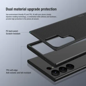 کاور نیلکین مدل Super Frosted Shield Pro مناسب برای گوشی موبایل سامسونگ Galaxy S23 Ultra