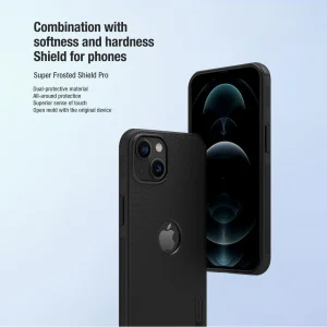 کاور نیلکین مدل (Super Frosted Shield Pro(Logo cutout مناسب برای گوشی موبایل اپل IPhone 13 / 14