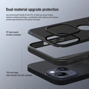 کاور نیلکین مدل (Super Frosted Shield Pro(Logo cutout مناسب برای گوشی موبایل اپل IPhone 13 / 14