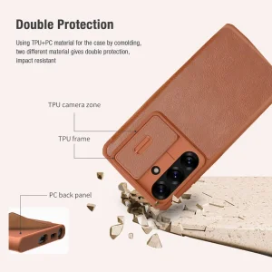 کیف کلاسوری نیلکین مدل Qin Pro مناسب برای گوشی موبایل سامسونگ Galaxy S25 Plus