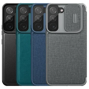 کیف کلاسوری نیلکین مدل Qin Pro Plain Cloth مناسب برای گوشی موبایل سامسونگ Galaxy S22
