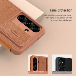 کیف کلاسوری نیلکین مدل Qin Pro مناسب برای گوشی موبایل سامسونگ Galaxy S25
