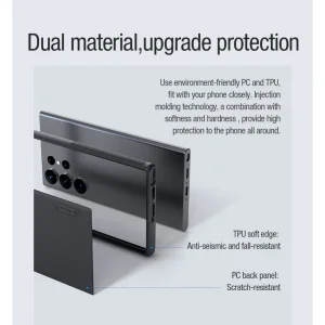کاور نیلکین مدل Super Frosted Shield Pro مناسب برای گوشی موبایل سامسونگ Galaxy S23 Ultra