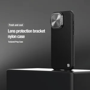 کاور نیلکین مدل Textured Prop fiber nylon مناسب برای گوشی موبایل اپل iPhone 15 Pro