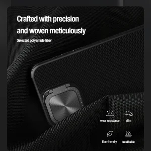 کاور نیلکین مدل Textured Prop fiber nylon مناسب برای گوشی موبایل اپل iPhone 15 Pro