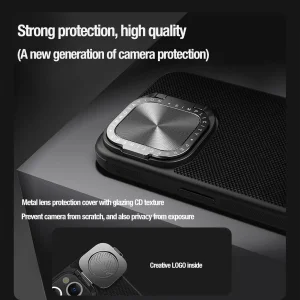 کاور نیلکین مدل Textured Prop fiber nylon مناسب برای گوشی موبایل اپل iPhone 15 Pro