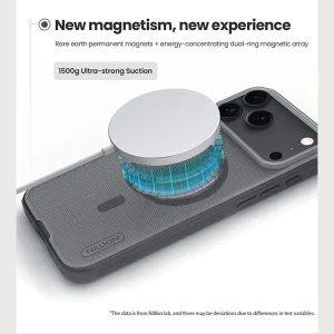کاور نیلکین مدل Super Frosted Shield Pro Transparent Magnetic مناسب برای گوشی موبایل اپل iPhone 17 Pro Max