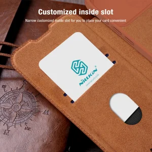 کیف کلاسوری نیلکین مدل Qin Pro Leather مناسب برای گوشی موبایل اپل iPhone 15 Pro Max