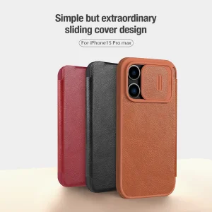 کیف کلاسوری نیلکین مدل Qin Pro Leather مناسب برای گوشی موبایل اپل iPhone 15 Pro Max