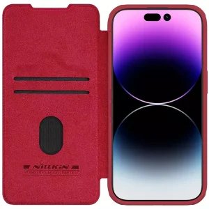 کیف کلاسوری نیلکین مدل Qin Pro Leather مناسب برای گوشی موبایل اپل iPhone 15 Pro Max