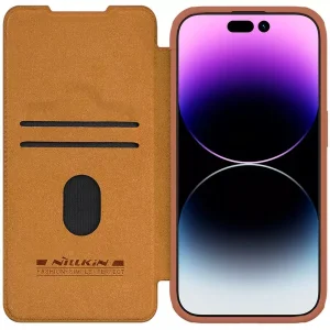 کیف کلاسوری نیلکین مدل Qin Pro Leather مناسب برای گوشی موبایل اپل iPhone 15 Pro Max