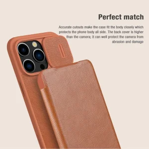 کیف کلاسوری نیلکین مدل Qin Pro Leather مناسب برای گوشی موبایل اپل iPhone 15 Pro Max
