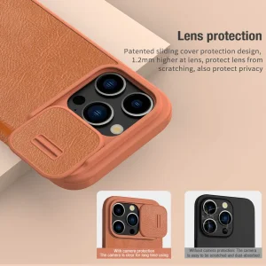 کیف کلاسوری نیلکین مدل Qin Pro Leather مناسب برای گوشی موبایل اپل iPhone 15 Pro Max