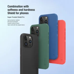 کاور نیلکین مدل Super Frosted Shield Pro مناسب برای گوشی موبایل اپل iPhone 15 Pro
