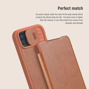 کیف کلاسوری نیلکین مدل Qin Pro Leather مناسب برای گوشی موبایل اپل iPhone 15
