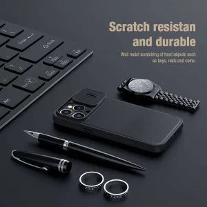 کیف کلاسوری نیلکین مدل Qin Pro Plain Cloth مناسب برای گوشی موبایل اپل iPhone 14 Pro Max