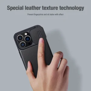 کیف کلاسوری نیلکین مدل Qin Pro Plain Cloth مناسب برای گوشی موبایل اپل iPhone 14 Pro Max