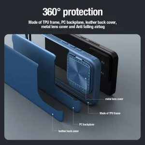کاور نیلکین مدل Camshield Prop Leather مناسب برای گوشی موبایل شیائومی Mi 14 Pro