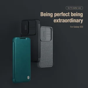 کیف کلاسوری نیلکین مدل Qin Pro Plain Cloth مناسب برای گوشی موبایل سامسونگ Galaxy S22
