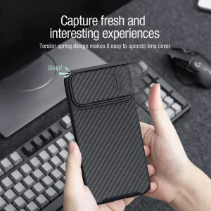 کاور نیلکین مدل Synthetic fiber S Case مناسب برای گوشی موبایل اپل iPhone 14 Plus