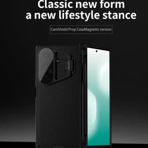 کاور نیلکین مدل Camshield Prop Magnetic Stylus Pen &amp; Transparent Lens Cover Version مناسب برای گوشی موبایل سامسونگ Galaxy Z Fold 7
