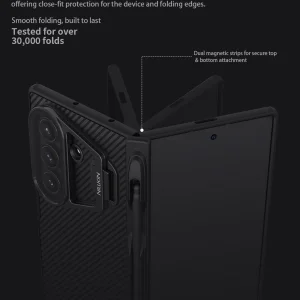 کاور نیلکین مدل Camshield Prop Magnetic Stylus Pen &amp; Transparent Lens Cover Version مناسب برای گوشی موبایل سامسونگ Galaxy Z Fold 7