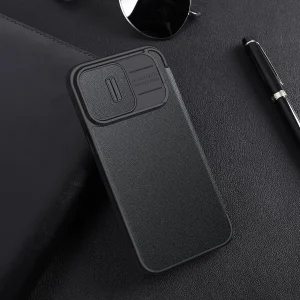 کیف کلاسوری نیلکین مدل Qin Pro Plain Cloth مناسب برای گوشی موبایل اپل iPhone 14 Pro