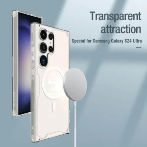 کاور نیلکین مدل Nature TPU Pro Magnetic مناسب برای گوشی موبایل سامسونگ Galaxy S24 ULTRA