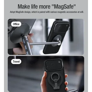 کاور نیلکین مدل Camshield Prop Magnetic Transparent Lens Guard مناسب برای گوشی موبایل اپل iPhone 17 Pro