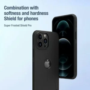 کاور نیلکین مدل (Super Frosted Shield Pro (Logo CutOut مناسب برای گوشی موبایل اپل IPhone 13 Pro Max