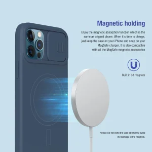 کاور نیلکین مدل CamShield Silky Magnetic silicon مناسب برای گوشی موبایل اپل iPhone 12 / iPhone 12 Pro