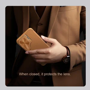 کیف کلاسوری نیلکین مدل Qin Prop Leather Classic Cloth مناسب برای گوشی موبایل سامسونگ Galaxy S24 Plus