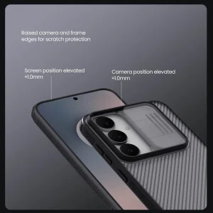 کاور نیلکین مدل Camshield Pro Clear version مناسب برای گوشی موبایل سامسونگ Galaxy S25 FE