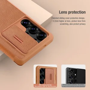 کیف کلاسوری نیلکین مدل Qin Pro مناسب برای گوشی موبایل سامسونگ Galaxy S25 Ultra