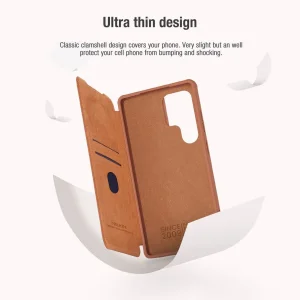 کیف کلاسوری نیلکین مدل Qin Pro مناسب برای گوشی موبایل سامسونگ Galaxy S25 Ultra