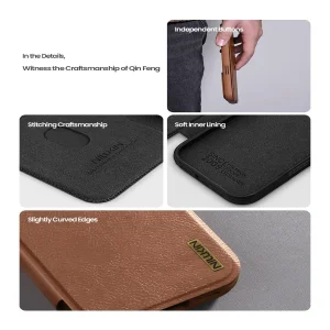 کیف کلاسوری نیلکین مدل Qin Pro Leather مناسب برای گوشی موبایل اپل iPhone 17 Pro Max