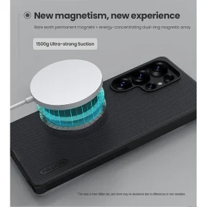 کاور نیلکین مدل Super Frosted Shield Pro Magnetic مناسب برای گوشی موبایل سامسونگ Galaxy S25 Ultra